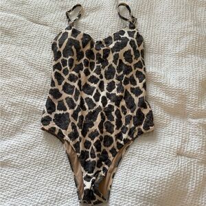 NWT Aerie Leopard Print One-Piece Swimsuit
